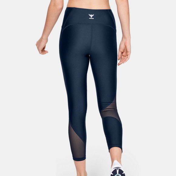 2/$60 Women's Project Rock HeatGear® Armour Ankle Crop XL Navy - Picture 3 of 7